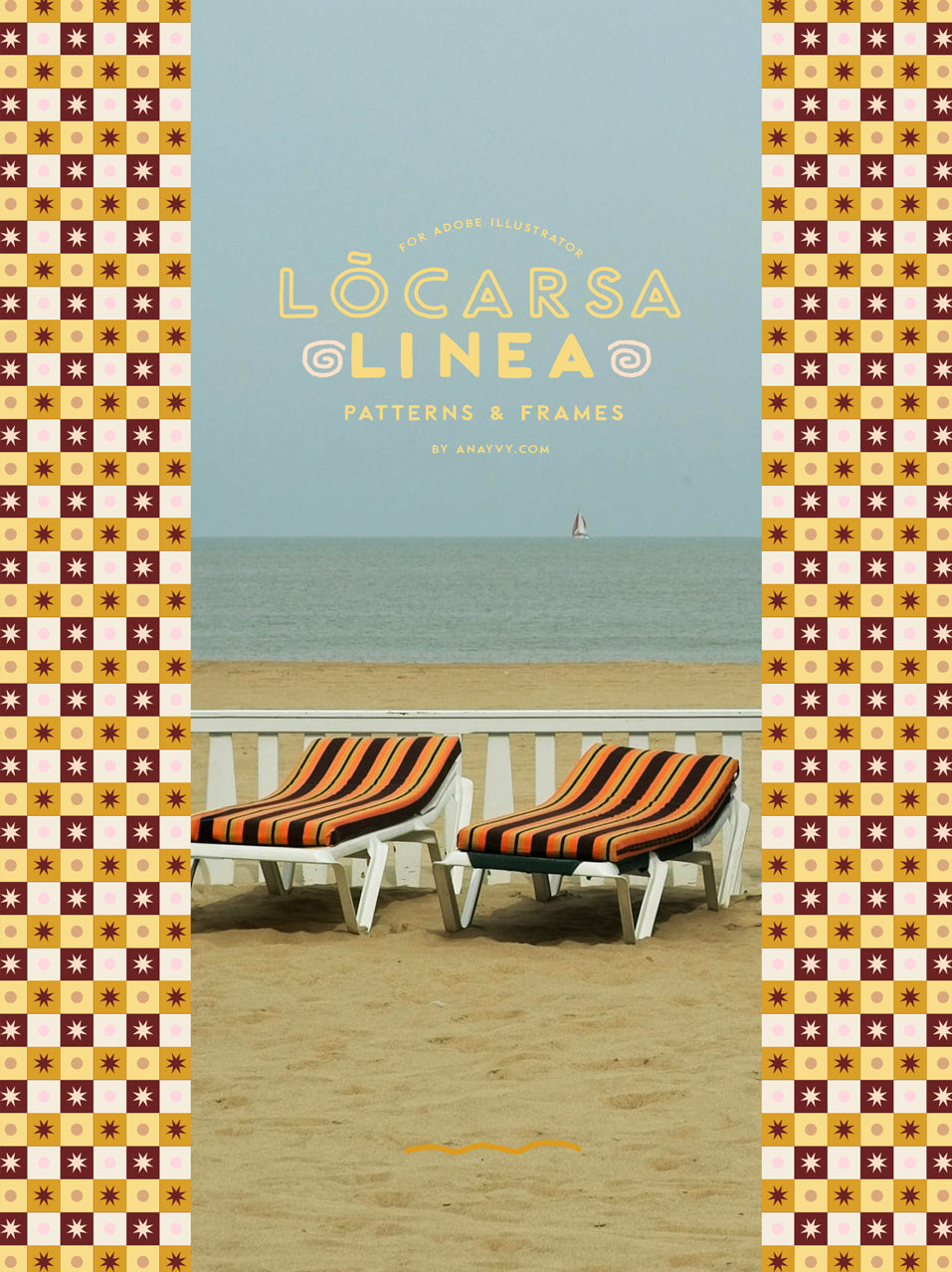LOCARSA LINEA | Patterns & Frames for Illustrator - ANA & YVY