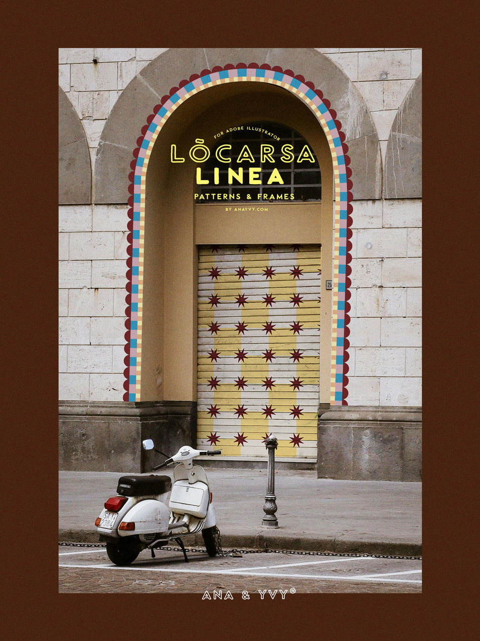 LOCARSA LINEA | Patterns & Frames for Illustrator - ANA & YVY