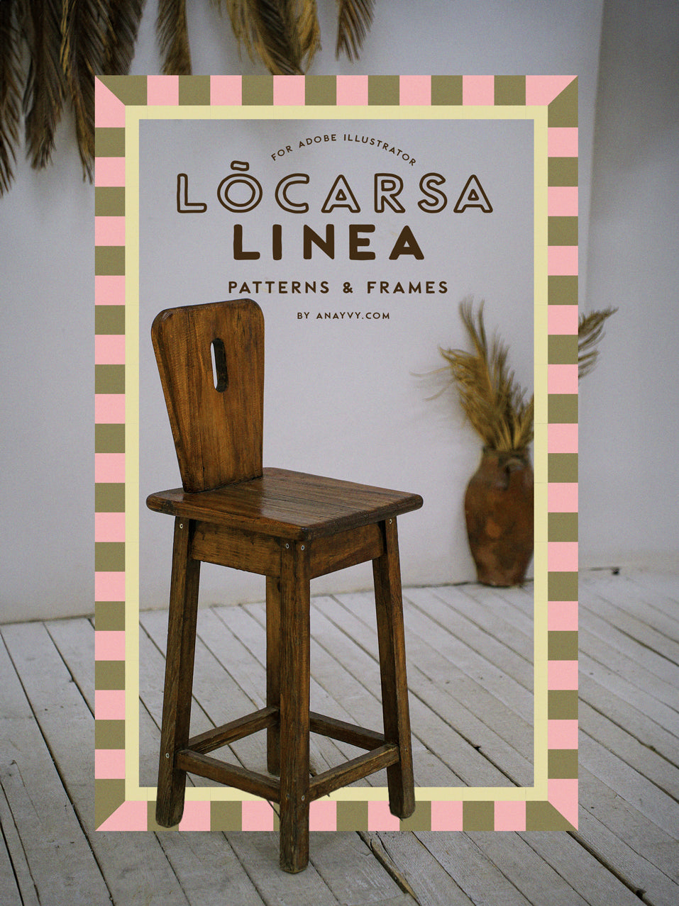 LOCARSA LINEA | Patterns & Frames for Illustrator - ANA & YVY