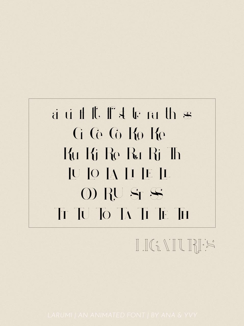 LARUMI | Animated Modern Serif Font - ANA & YVY