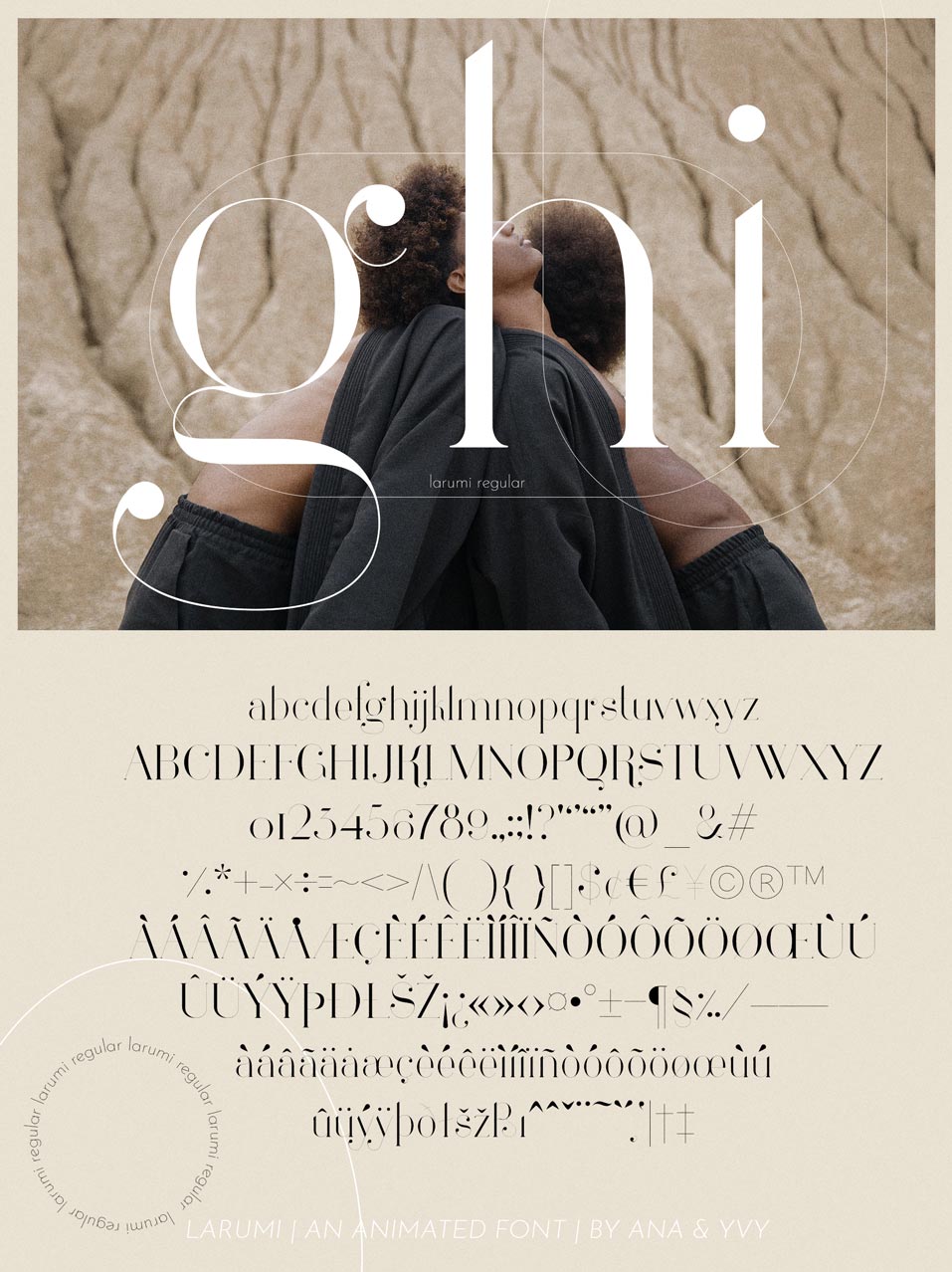 LARUMI | Animated Modern Serif Font - ANA & YVY