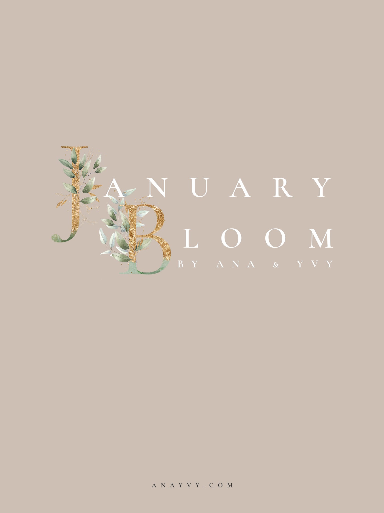 January Bloom | Animated Watercolor Foliage & Gold - ANA & YVY