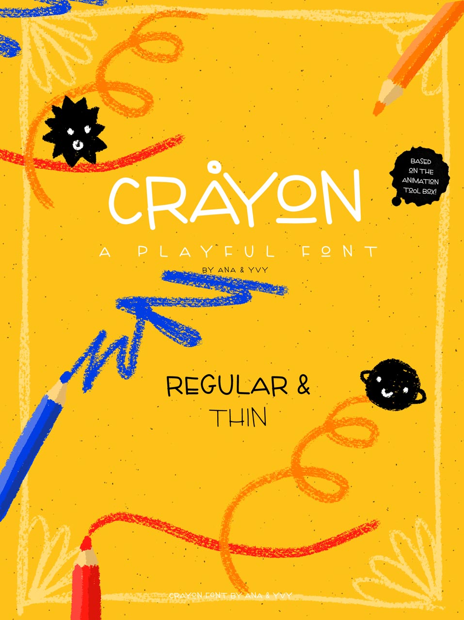 CRAYON | Handwritten Font - ANA & YVY