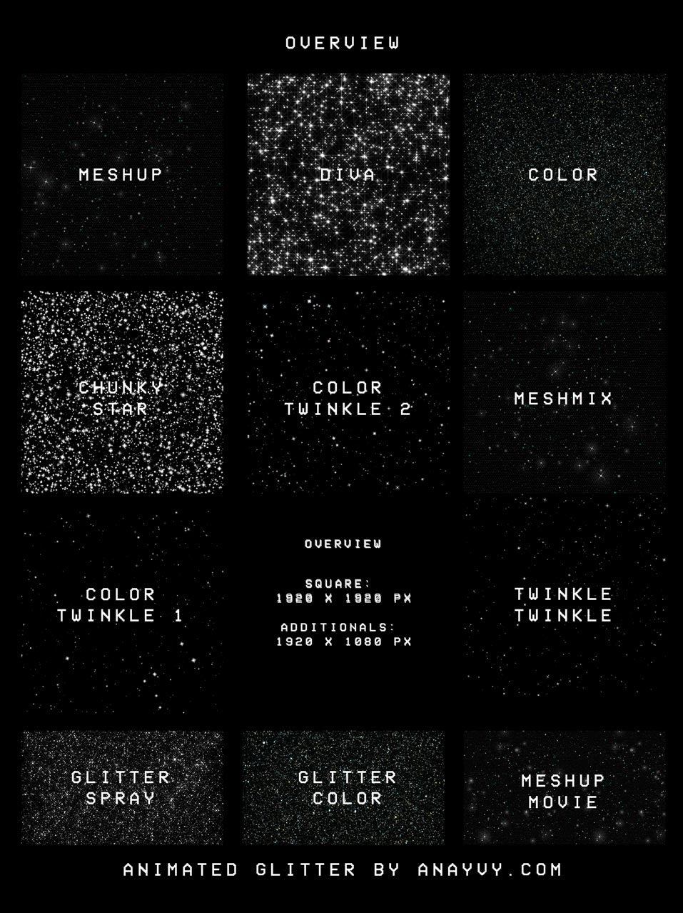 Animated Texture | Glitter on White - ANA & YVY