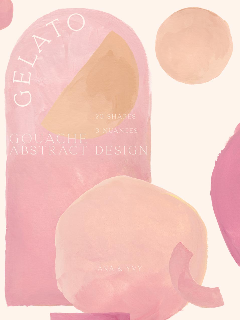 Texture | Gelato Gouache Abstract Shapes - ANA & YVY