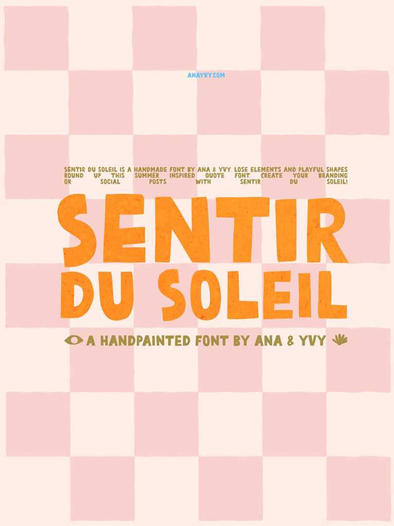 SENTIR DU SOLEIL  | A Cutout Marker Font - ANA & YVY