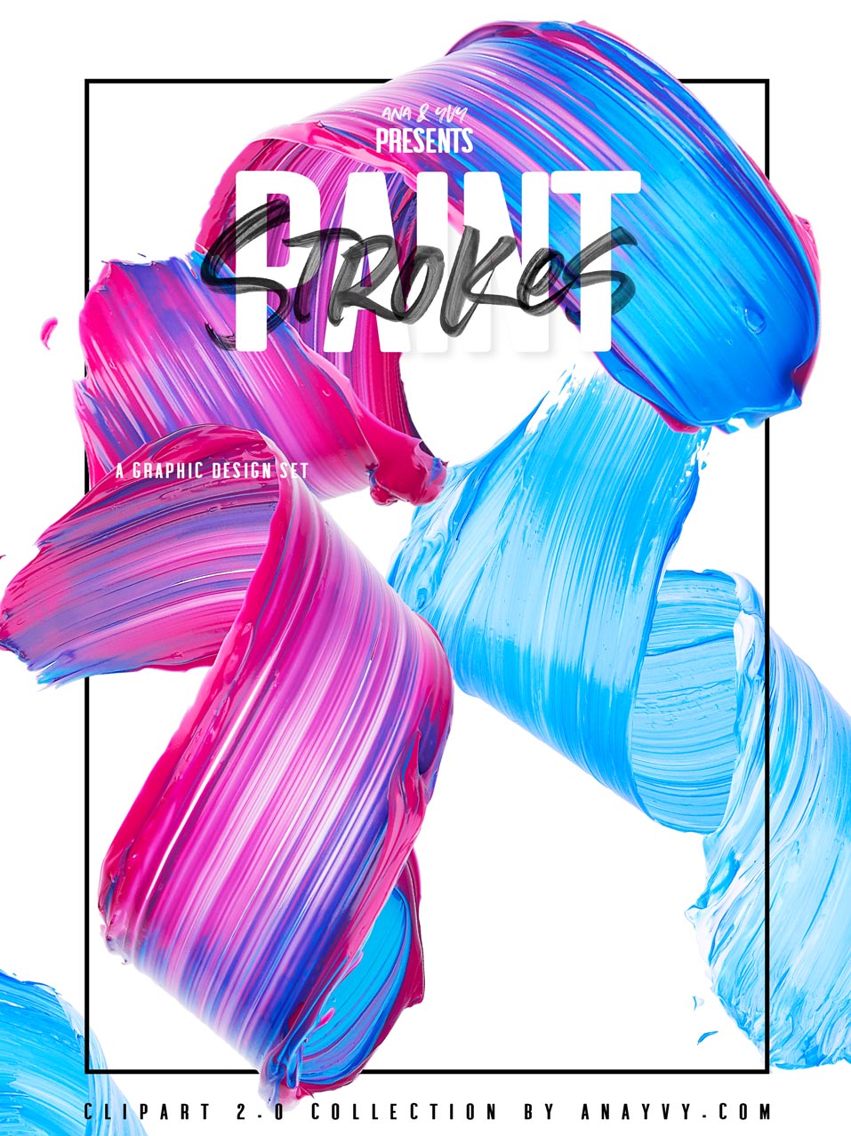 Clipart | Acrylic Paint Curls - ANA & YVY