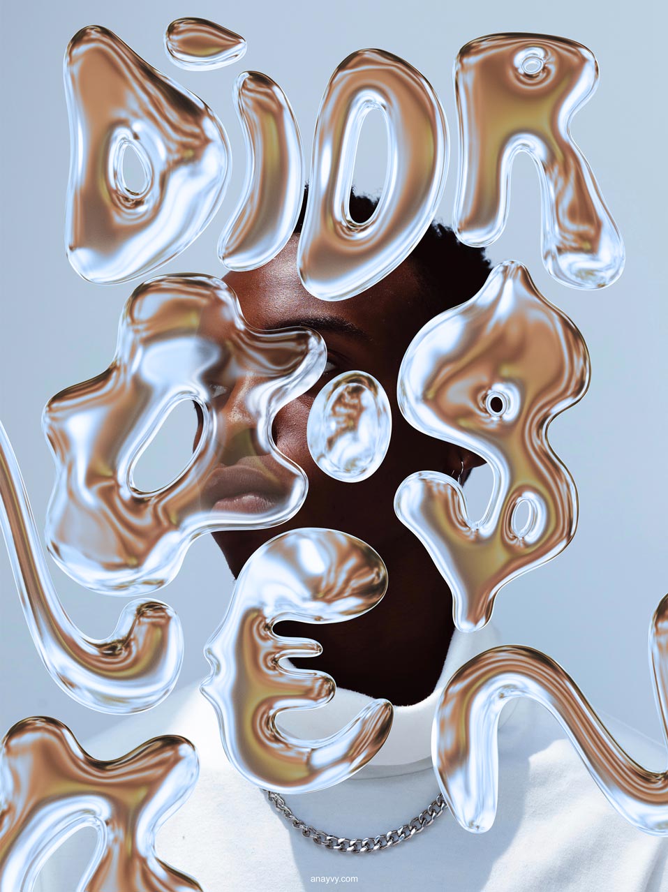 OH OK | 3D Metallic Bubble Font - ANA & YVY